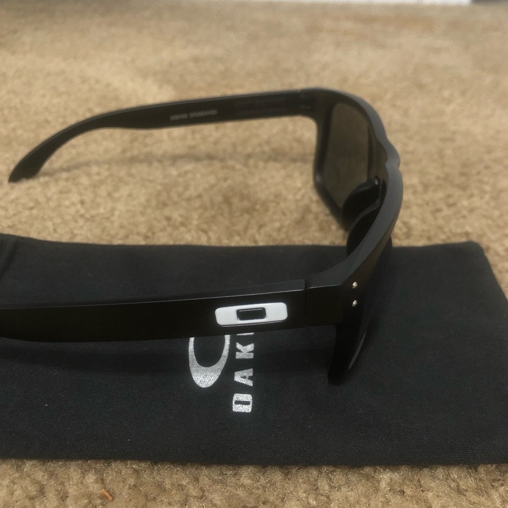 Oakley Holbrook Gold Reflective Sunglasses 9102 Matte Black - Picture 5 of 10